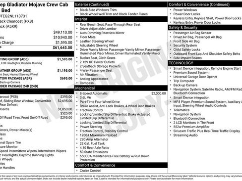 Used 2022 Jeep Gladiator Mojave w/ LED Lighting Group AWD/4WD image 6