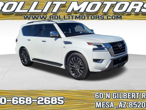 Used 2022 Nissan Armada Platinum w/ Captain's Chairs Package RWD image 1