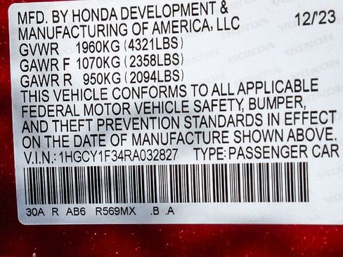 Certified 2024 Honda Accord EX image 29