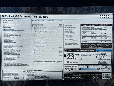 Certified 2025 Audi Q3 2.0T Premium Plus w/ Premium Plus Package image 21