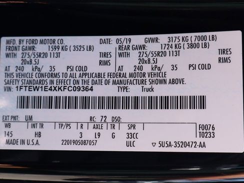 Used 2019 Ford F150 Lariat w/ Equipment Group 502A Luxury image 63