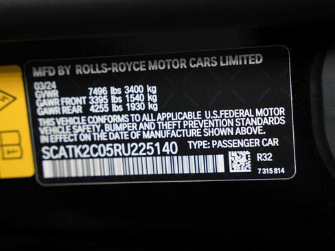 Used 2024 Rolls-Royce Spectre w/ Spectre Launch Package AWD/4WD image 60