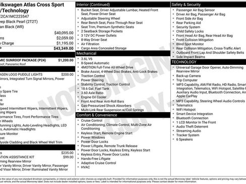 Used 2021 Volkswagen Atlas Cross Sport SE w/ Panoramic Sunroof Package AWD/4WD image 2