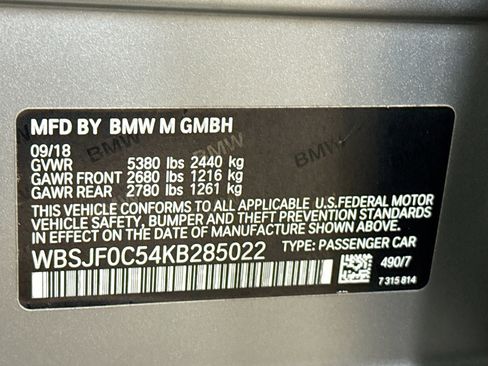 Used 2019 BMW M5 Base w/ Executive Package image 41