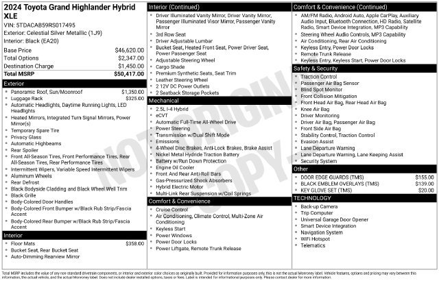 Used 2024 Toyota Grand Highlander AWD Hybrid image 37
