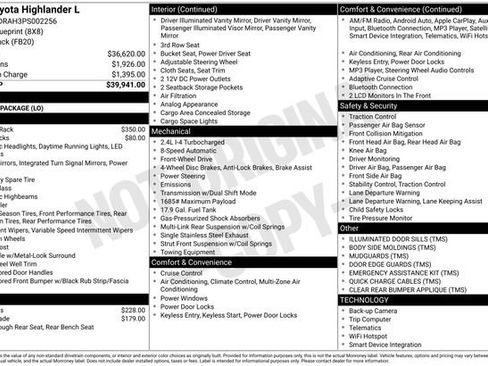 Used 2023 Toyota Highlander L image 29