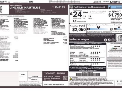 Used 2026 Lincoln Nautilus Premier w/ Equipment Group 102A AWD/4WD image 36