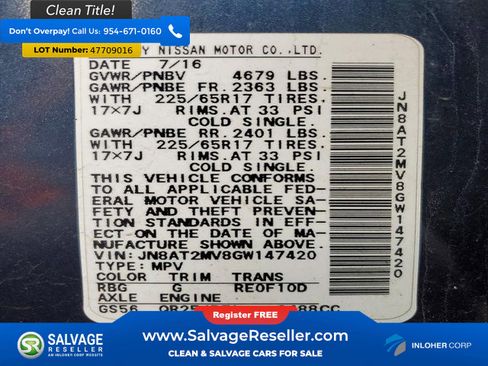 Used 2016 Nissan Rogue S image 14