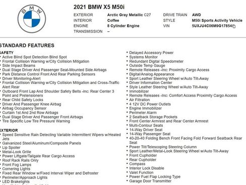 Used 2021 BMW X5 M50i w/ Dynamic Handling Package AWD/4WD image 18