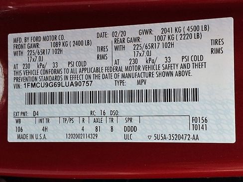 Used 2020 Ford Escape SE image 26