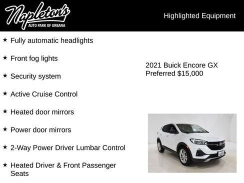 Used 2021 Buick Encore GX Preferred w/ Cold Weather Comfort Package image 16