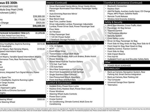 Used 2014 Lexus ES 300h 300h w/ Luxury Package w/Bamboo Trim image 4