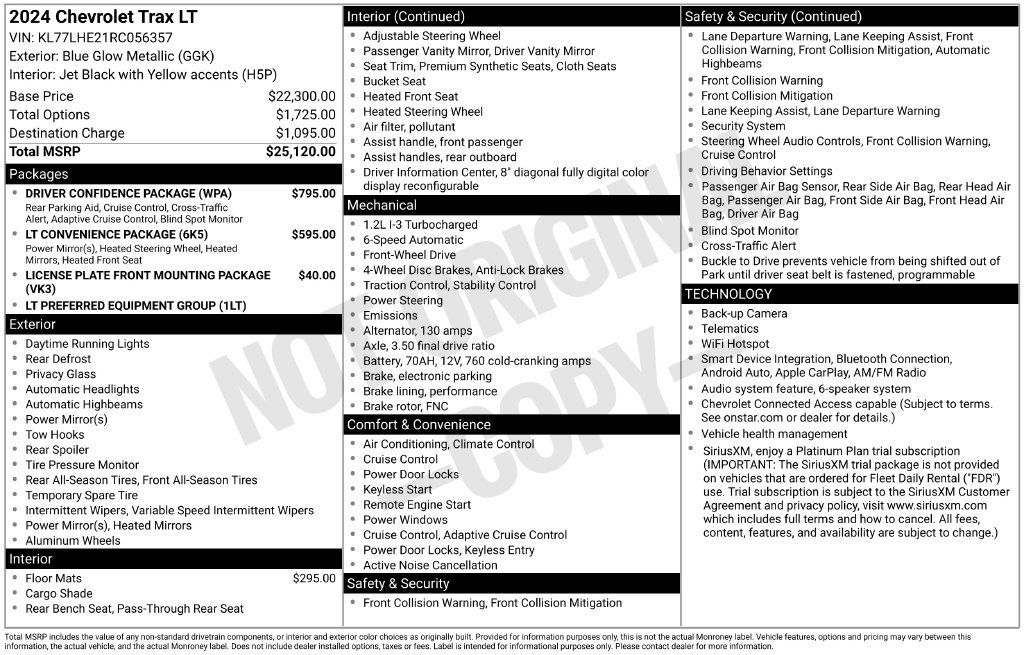 Certified 2024 Chevrolet Trax LT w/ Driver Confidence Package FWD image 33