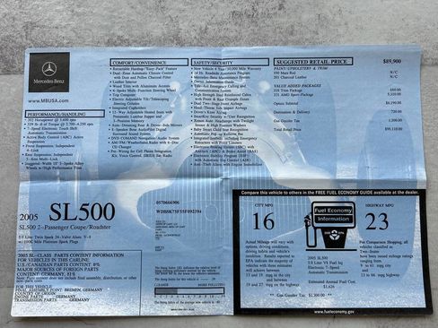 Used 2005 Mercedes-Benz SL 500 image 2