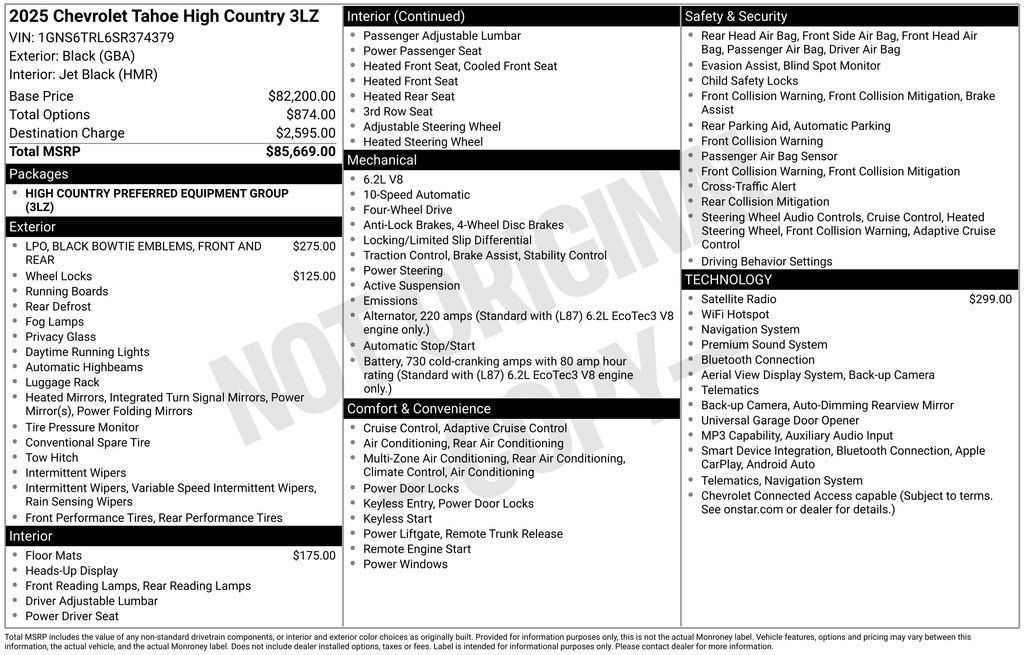 Used 2025 Chevrolet Tahoe High Country AWD/4WD image 39