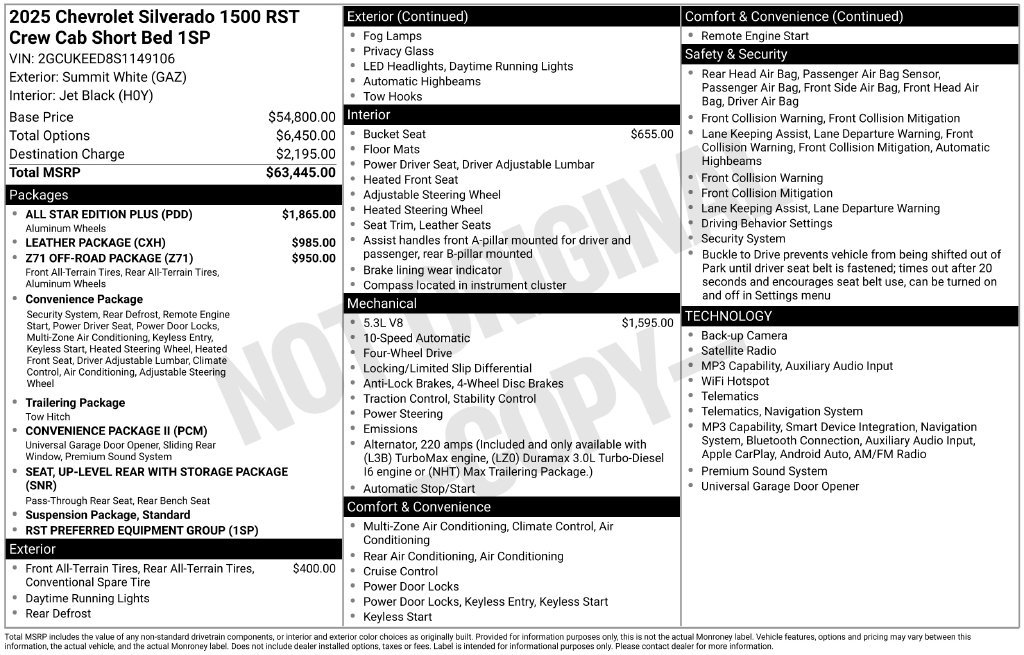 Used 2025 Chevrolet Silverado 1500 RST w/ All Star Edition Plus AWD/4WD image 40