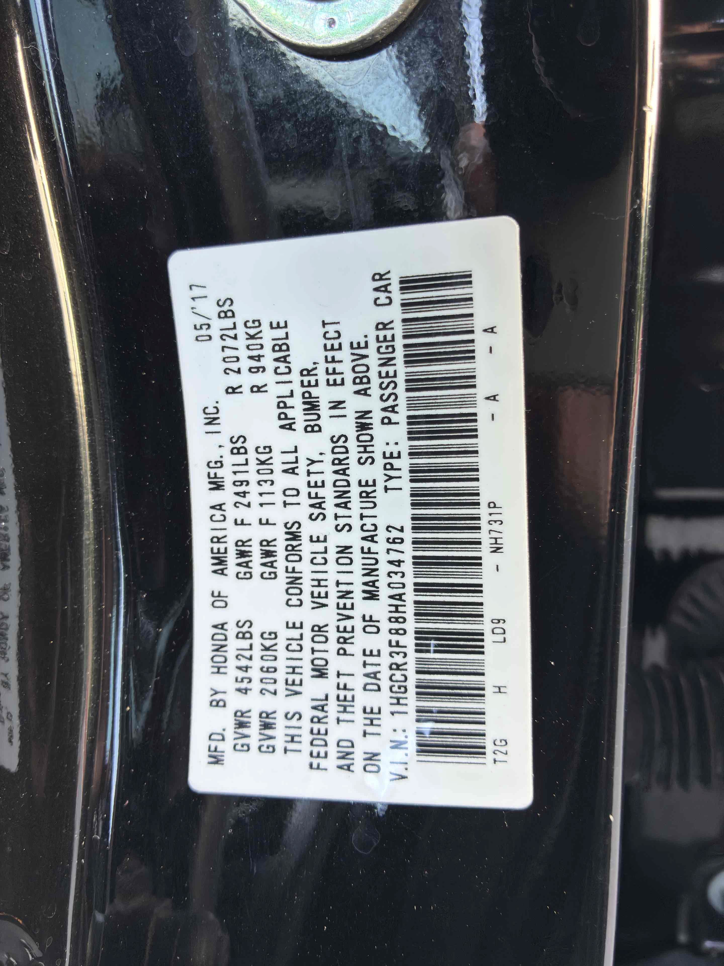 Used 2017 Honda Accord EX-L image 60