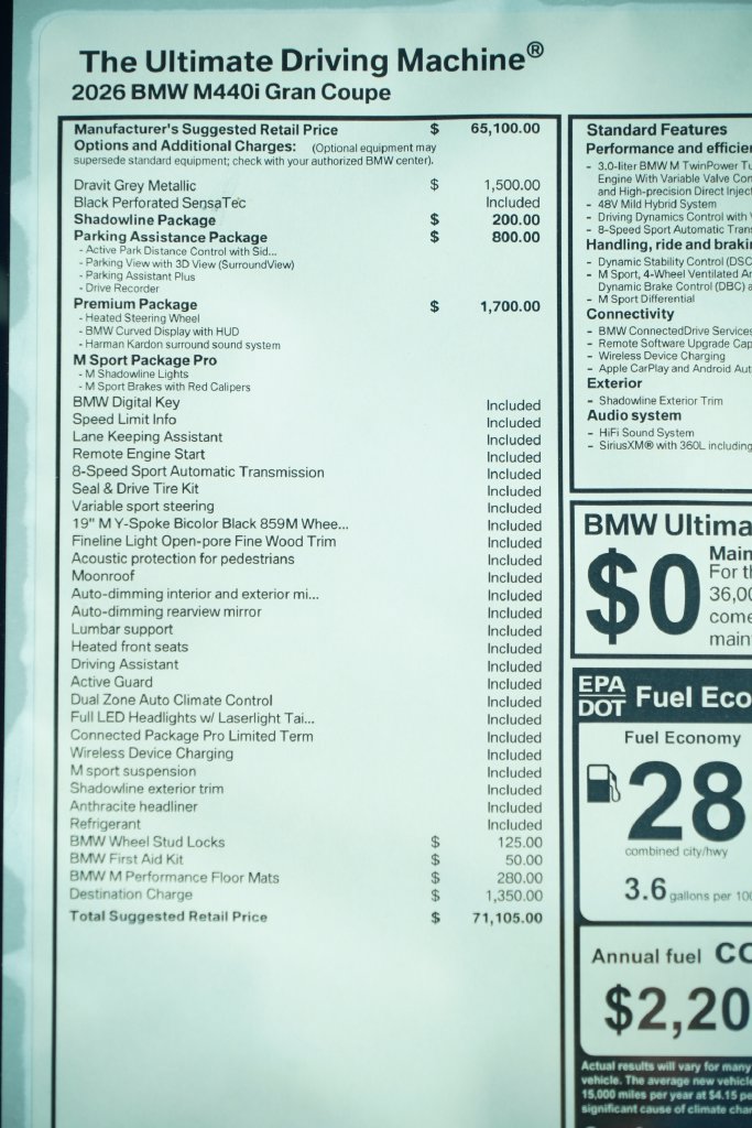 New 2026 BMW M440i w/ Premium Package RWD image 10