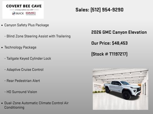 New 2026 GMC Canyon Elevation w/ Convenience Package AWD/4WD image 31
