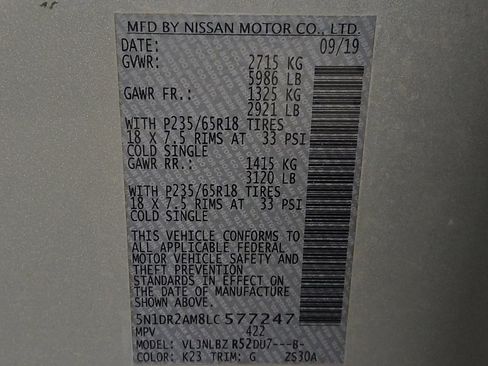 Used 2020 Nissan Pathfinder S image 33