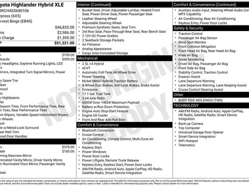 Used 2025 Toyota Highlander XLE AWD/4WD image 48