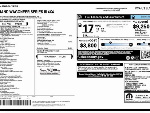Certified 2024 Jeep Grand Wagoneer Series III w/ Rear Seat Video Group 1 image 3