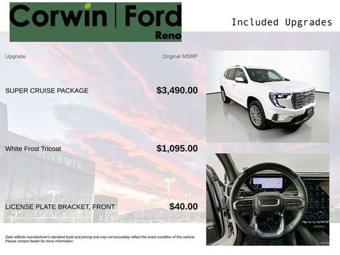 Used 2024 GMC Acadia Denali w/ Super Cruise Package image 3