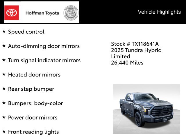 Used 2025 Toyota Tundra Limited w/ Nightshade Package AWD/4WD image 37