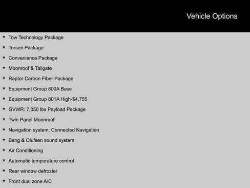 Used 2022 Ford F150 Raptor w/ Equipment Group 801A High image 2