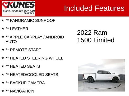 Used 2022 RAM 1500 Limited w/ (RED) Edition image 2