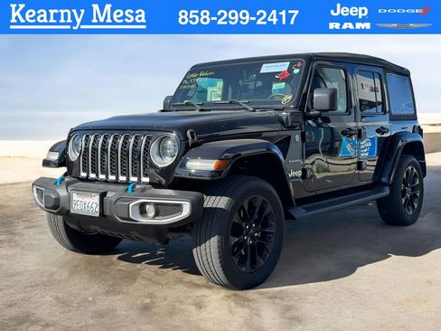 Used 2023 Jeep Wrangler Sahara 4xe image 1