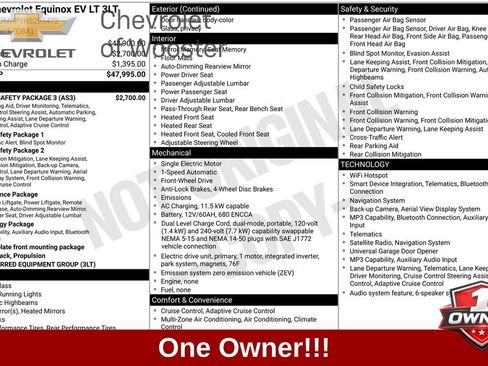 Used 2024 Chevrolet Equinox EV LT w/ Active Safety Package 3 FWD image 1