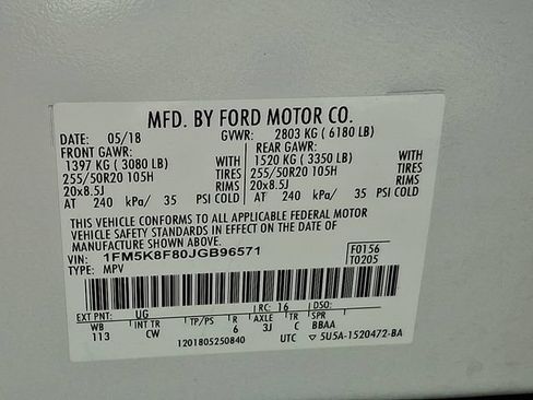 Used 2018 Ford Explorer Limited w/ Equipment Group 301A AWD/4WD image 27