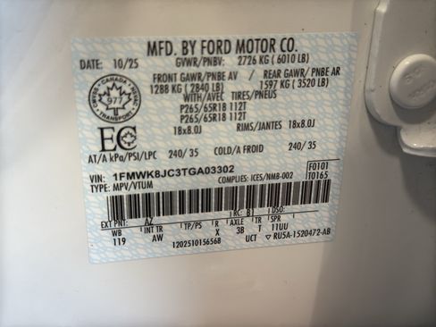 Used 2026 Ford Explorer Tremor w/ Tremor Ultimate Package AWD/4WD image 43