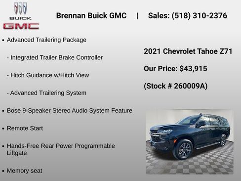 Certified 2021 Chevrolet Tahoe Z71 w/ Z71 Signature Package AWD/4WD image 24