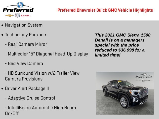 Certified 2021 GMC Sierra 1500 Denali w/ Denali Ultimate Package AWD/4WD image 2