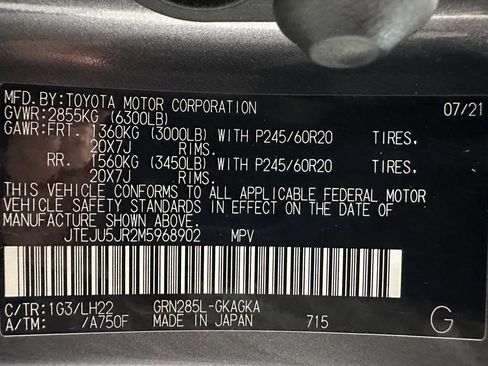 Used 2021 Toyota 4Runner Nightshade AWD/4WD image 11