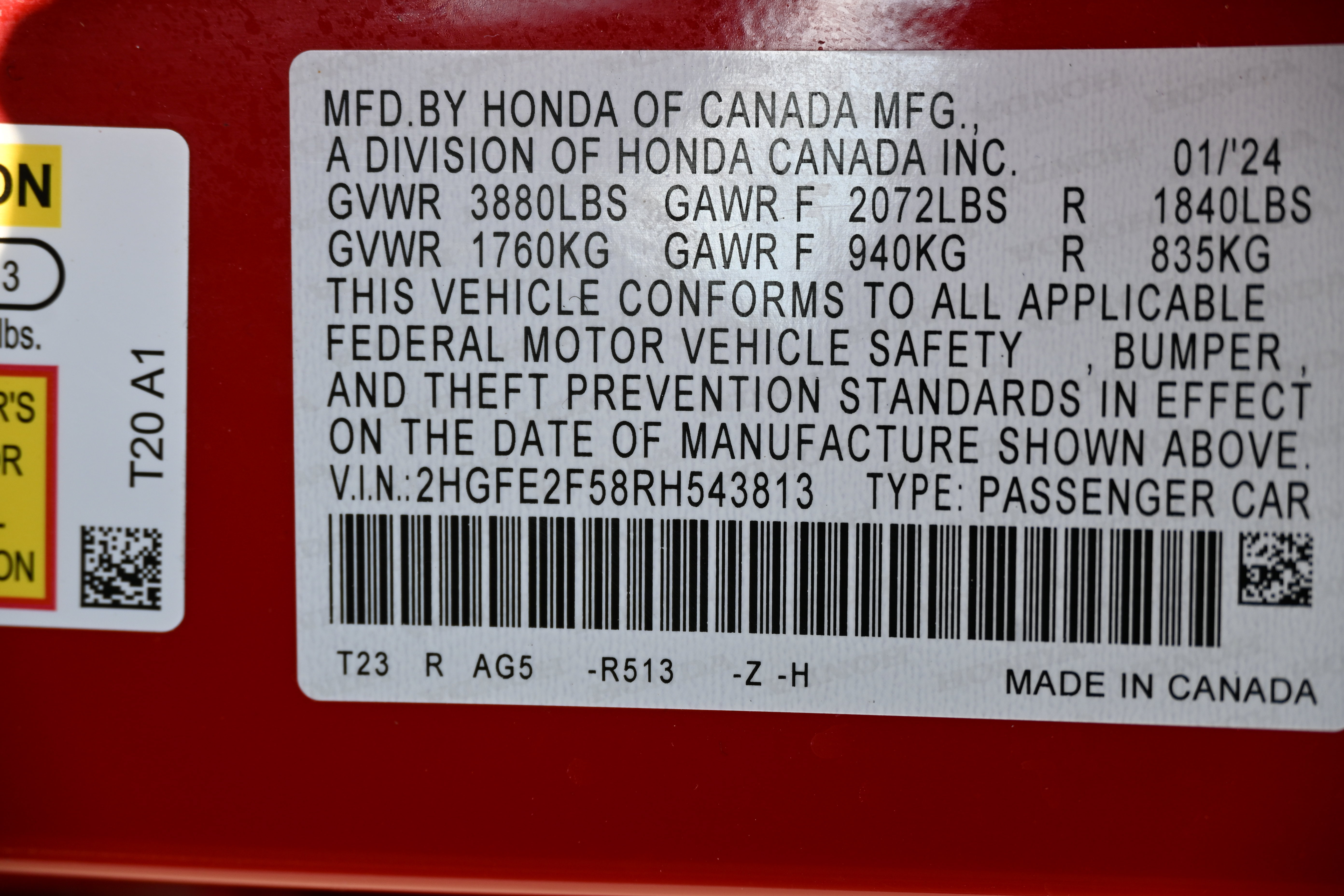 Used 2024 Honda Civic Sport image 16