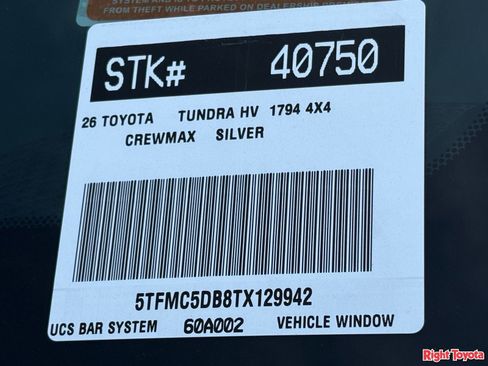 New 2026 Toyota Tundra 1794 Edition AWD/4WD image 25