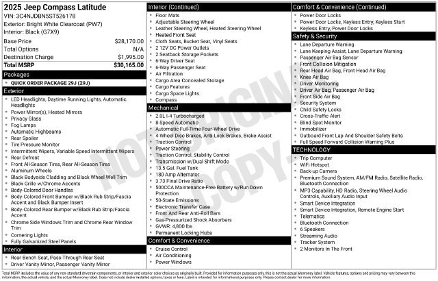 Used 2025 Jeep Compass Latitude AWD/4WD image 17