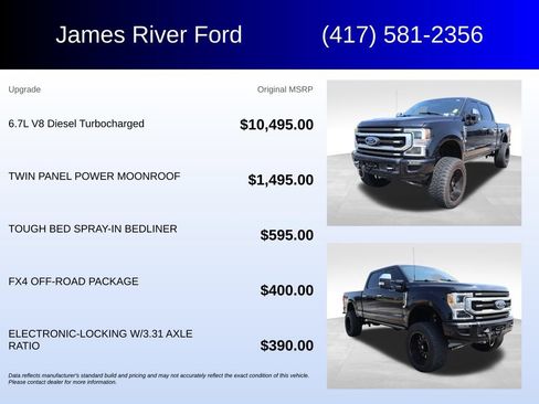 Used 2021 Ford F250 Platinum w/ FX4 Off-Road Package AWD/4WD image 5