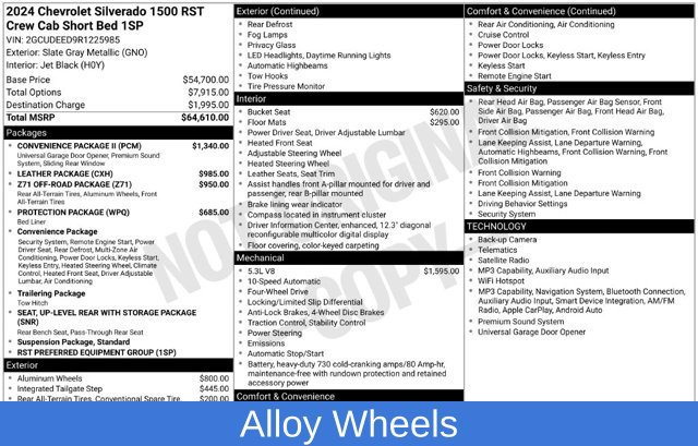 Used 2024 Chevrolet Silverado 1500 RST w/ Convenience Package II AWD/4WD image 3