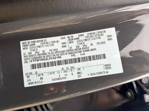 Used 2020 Ford F150 Raptor w/ Equipment Group 802A Luxury AWD/4WD image 21