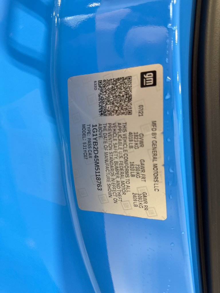 Used 2021 Chevrolet Corvette Stingray Preferred Cpe w/ Battery Protection Package RWD image 27