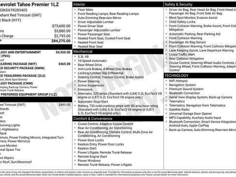 New 2026 Chevrolet Tahoe Premier RWD image 50