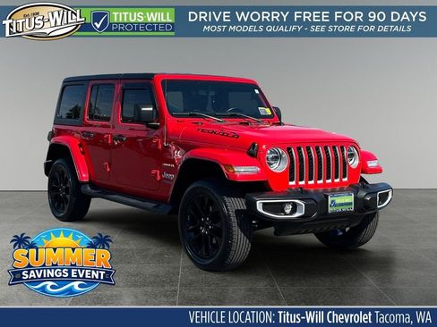 Used 2021 Jeep Wrangler Unlimited Sahara w/ Safety Group AWD/4WD image 1