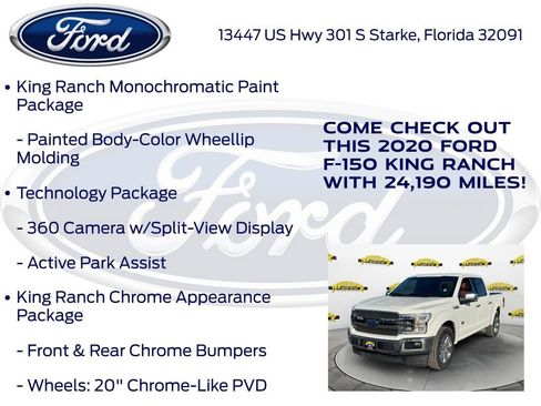 Used 2020 Ford F150 King Ranch w/ Equipment Group 601A Luxury image 25