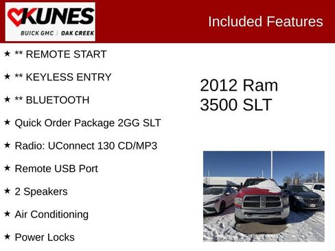 Used 2012 RAM 3500 SLT image 2