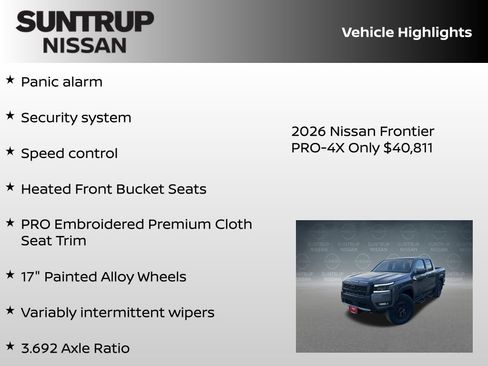 New 2026 Nissan Frontier PRO-4X w/ Tow Package AWD/4WD image 28