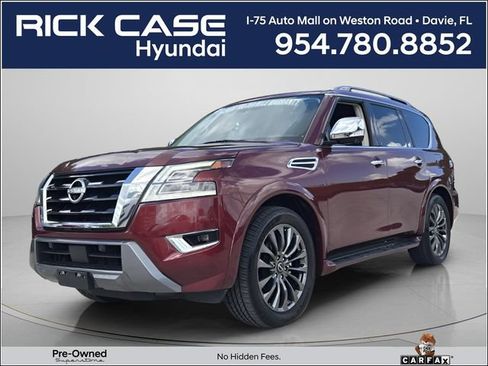 Used 2023 Nissan Armada Platinum w/ Captain's Chairs Package AWD/4WD image 1